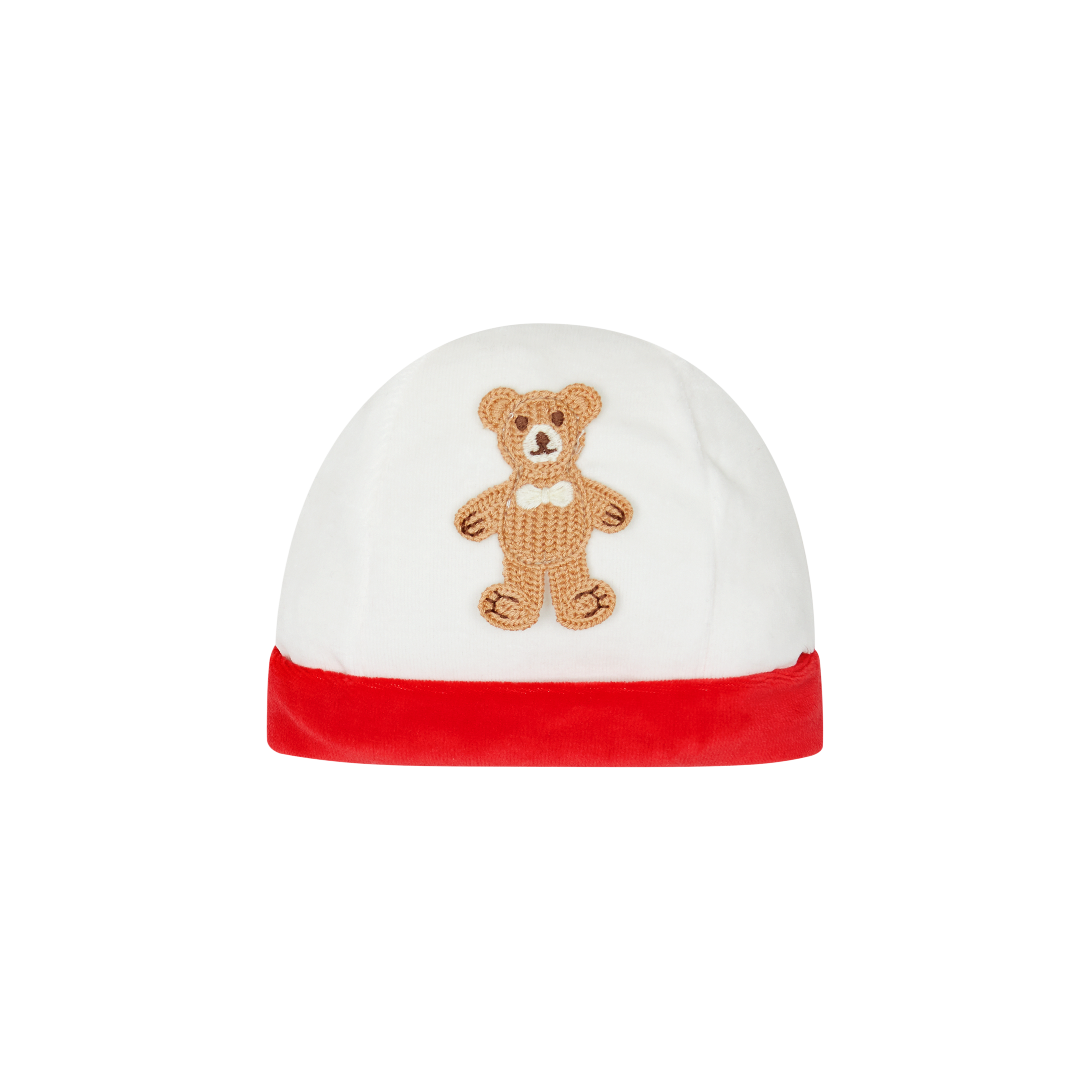 DEOLINDA Christmas Boys Red Tartan Velour Hat - 25G24