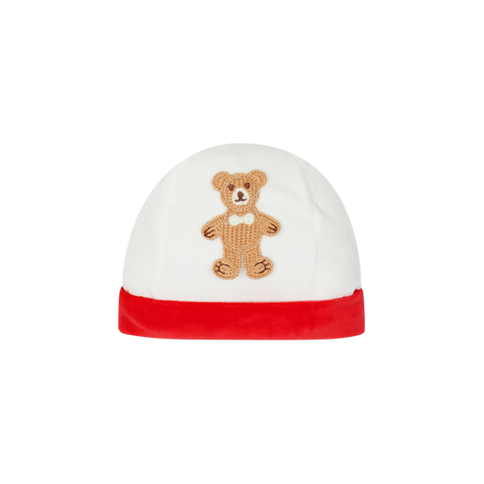 Deolinda Christmas Boys Red Tartan Velour Hat - 25G24