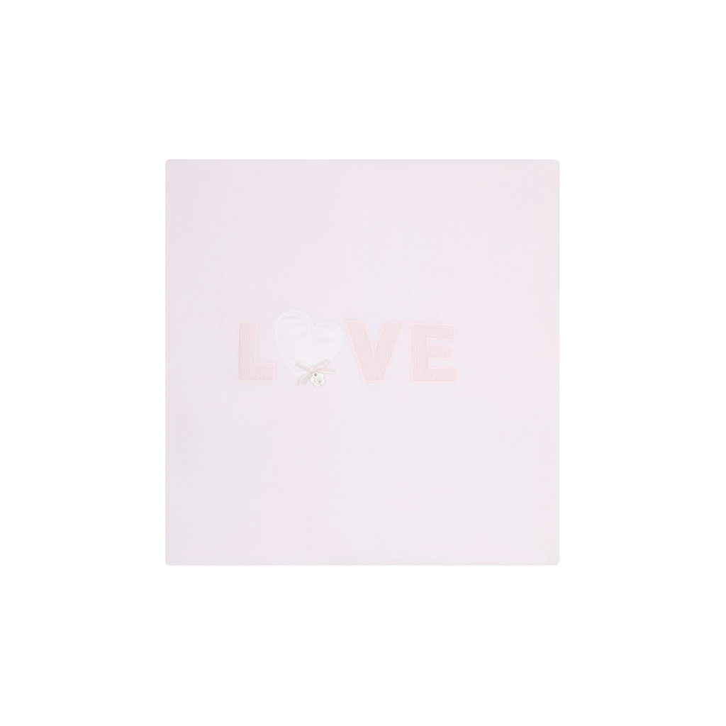 DEOLINDA Love Girls Pink Velour & Tulle Blanket - 25M07