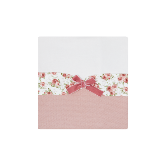 Deolinda Ella girls deep pink floral blanket 25M08
