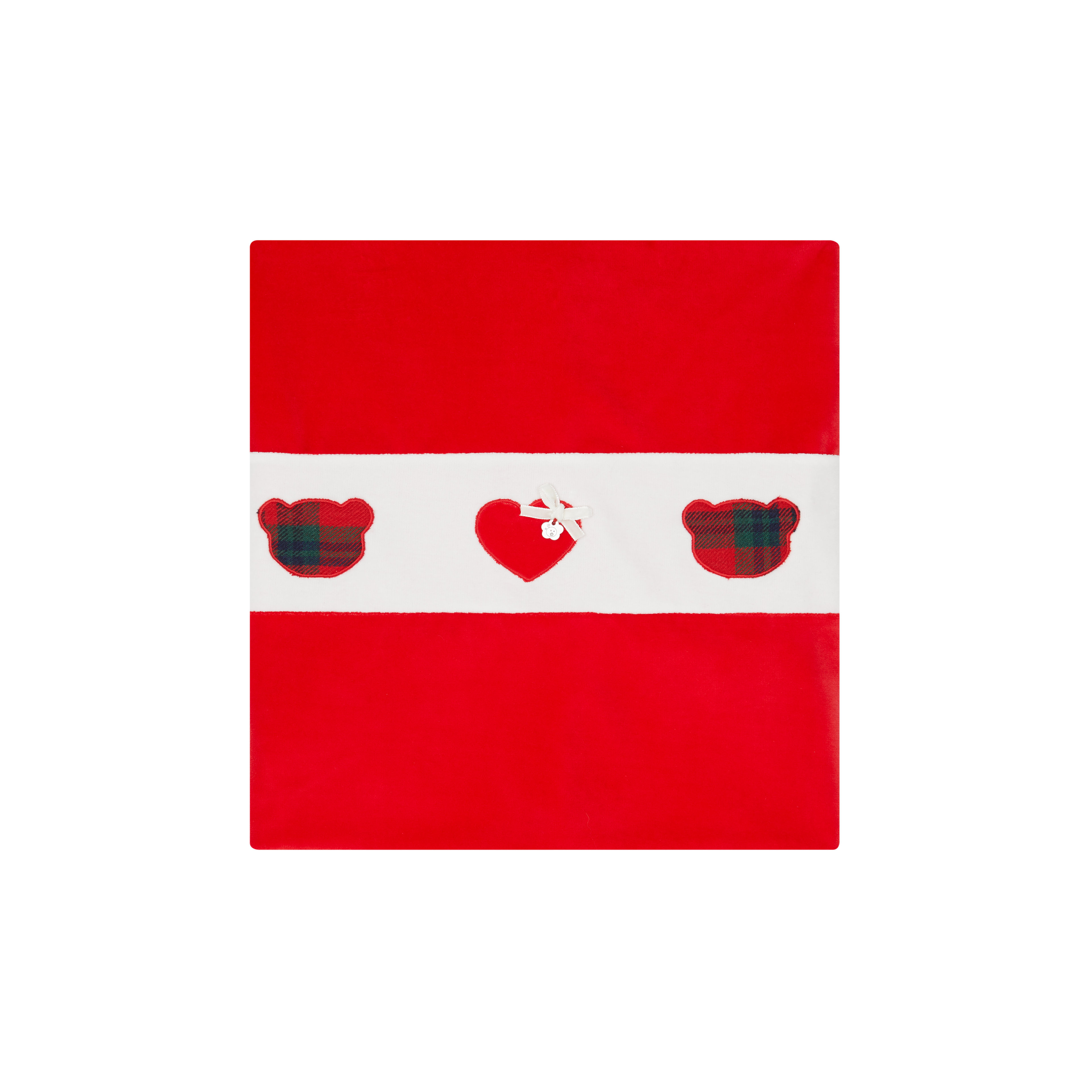 DEOLINDA Christmas Girls Red Tartan Velour Blanket - 25M23