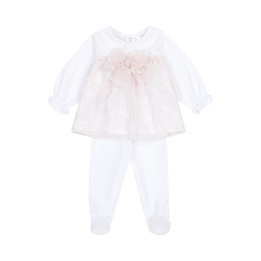CHIC BY DEOLINDA Louisa Girls Pink & White Trouser Set - 24204