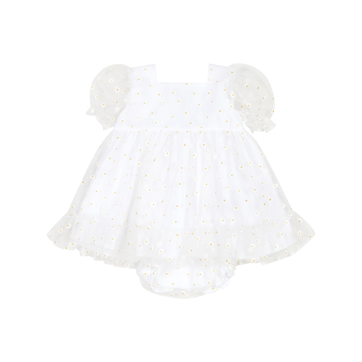 CHIC BY DEOLINDA Margarita Girls White Tulle Dress & Knickers - 24310