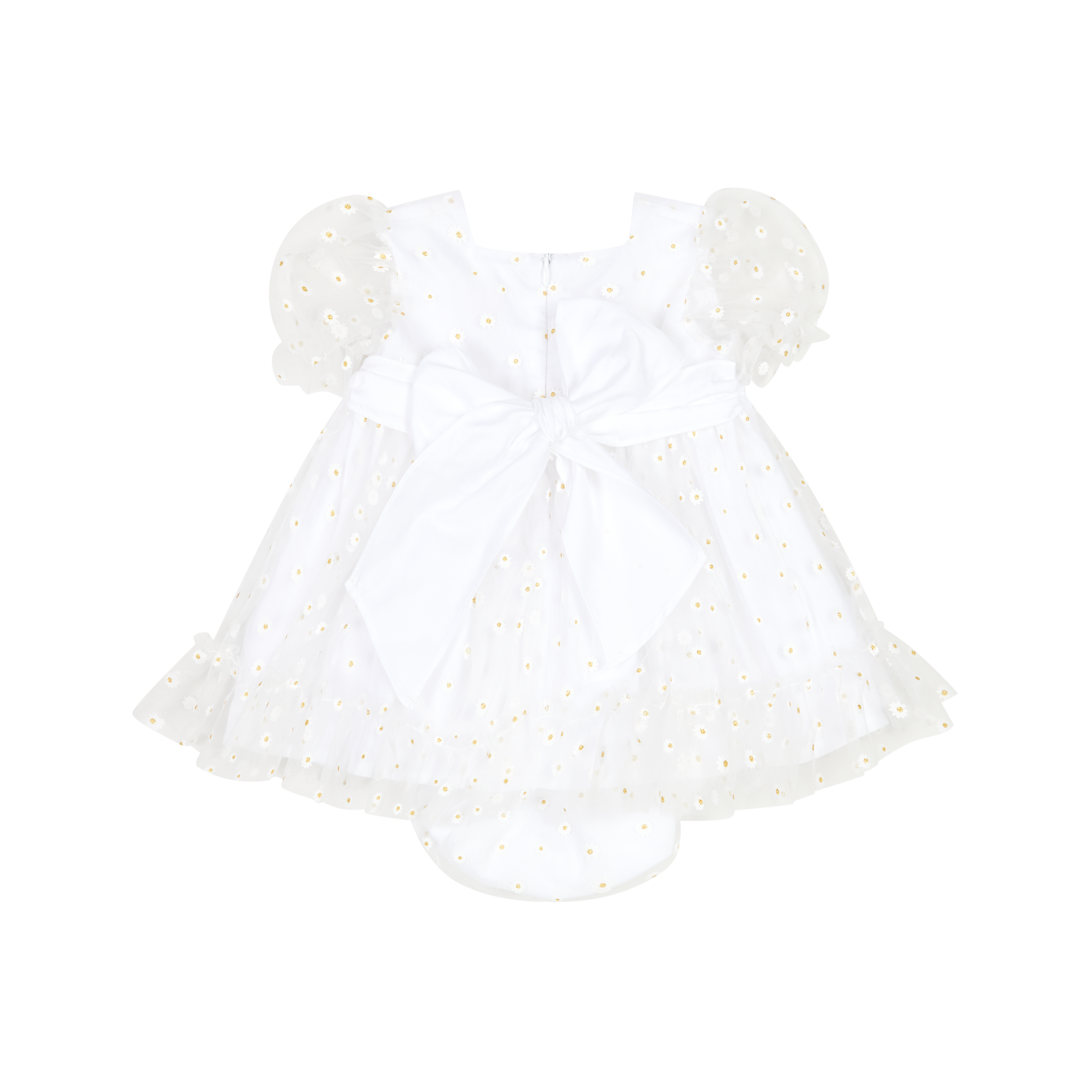 SS24 CHIC BY DEOLINDA SS24 Margarita Girls White Tulle Dress & Knickers - CLEARANCE SALE