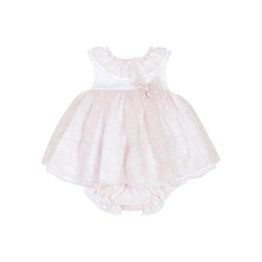 CHIC BY DEOLINDA Louisa Girls Pink & White Dress & Knickers - 24313