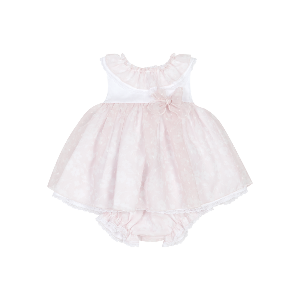 CHIC BY DEOLINDA Louisa Girls Pink & White Dress & Knickers - 24313