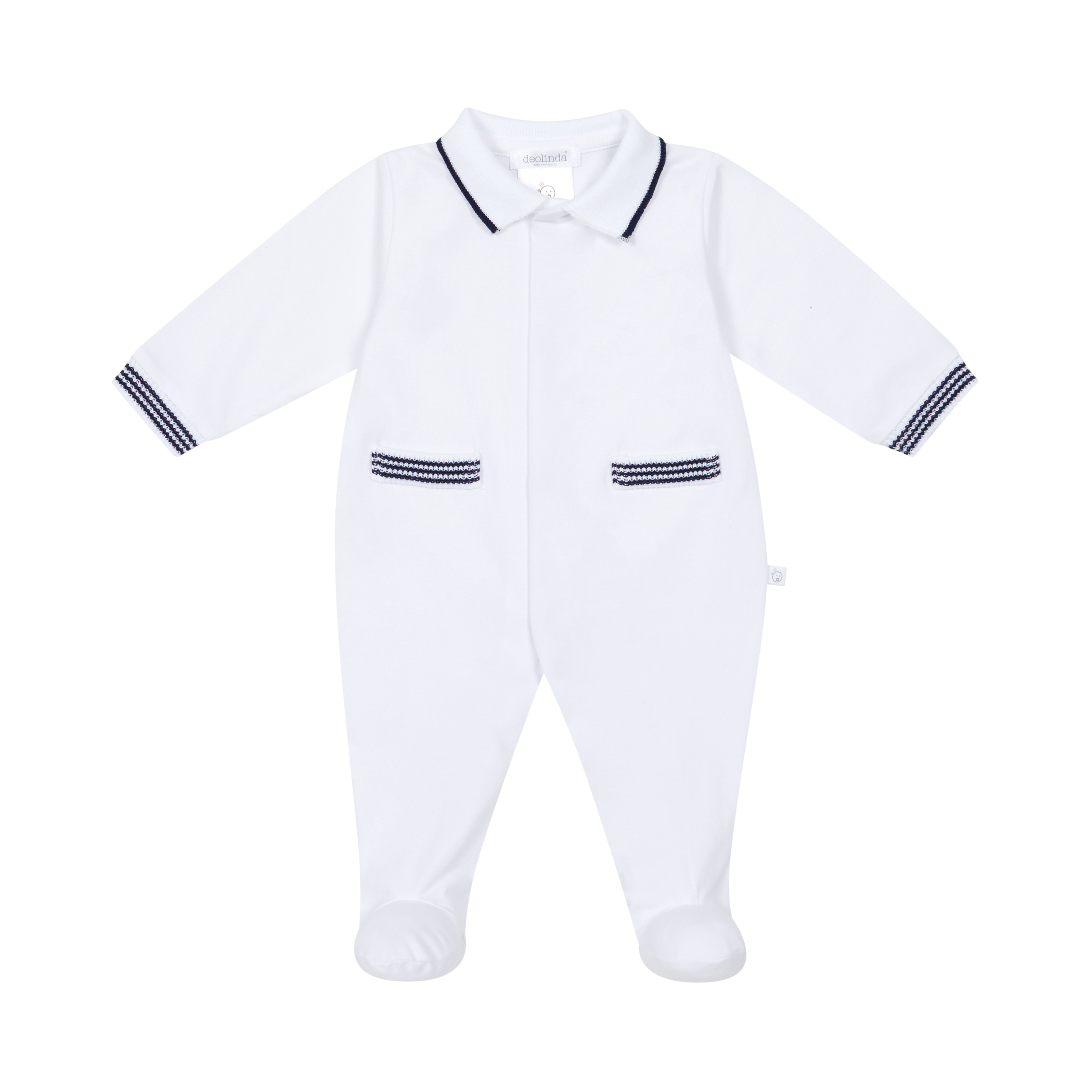 DEOLINDA Astra Boys Navy & White Babygrow - 26120