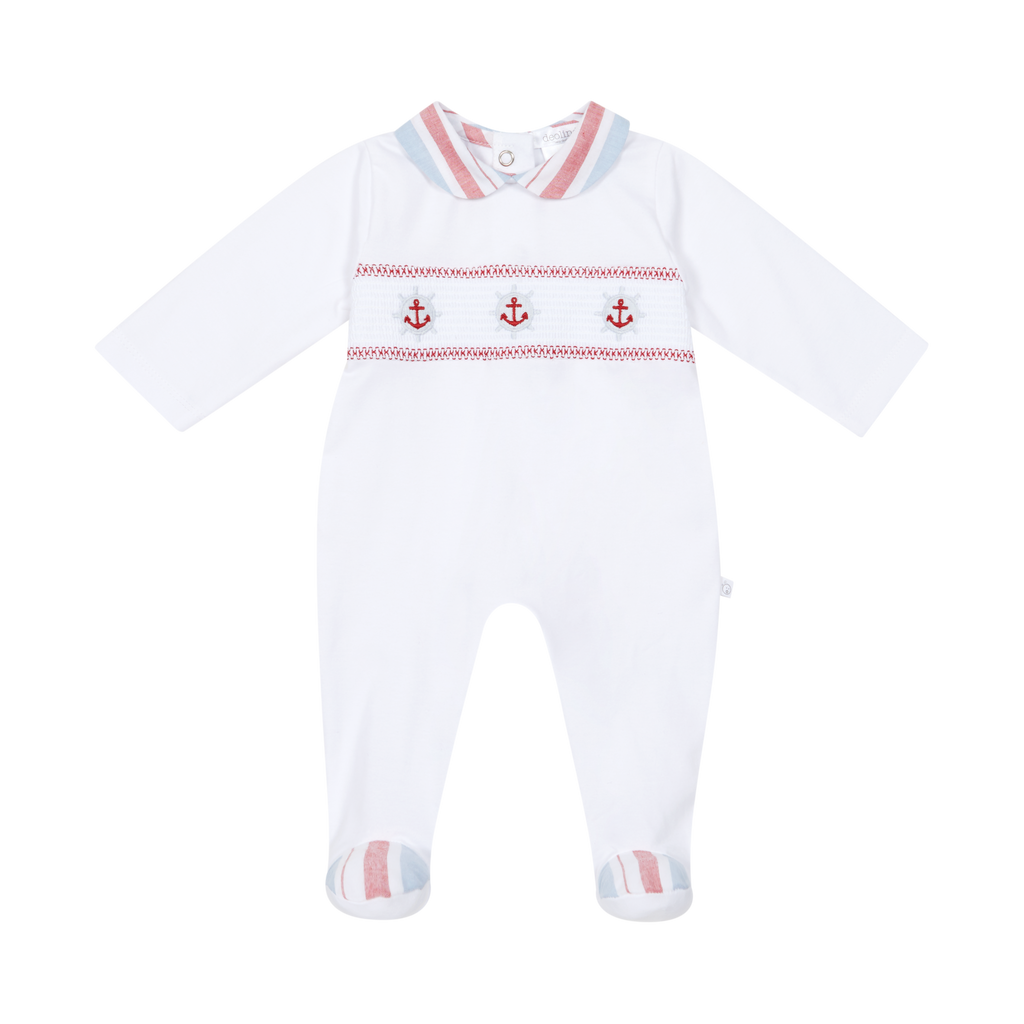 DEOLINDA Copacabana Boys White Babygrow - 26124