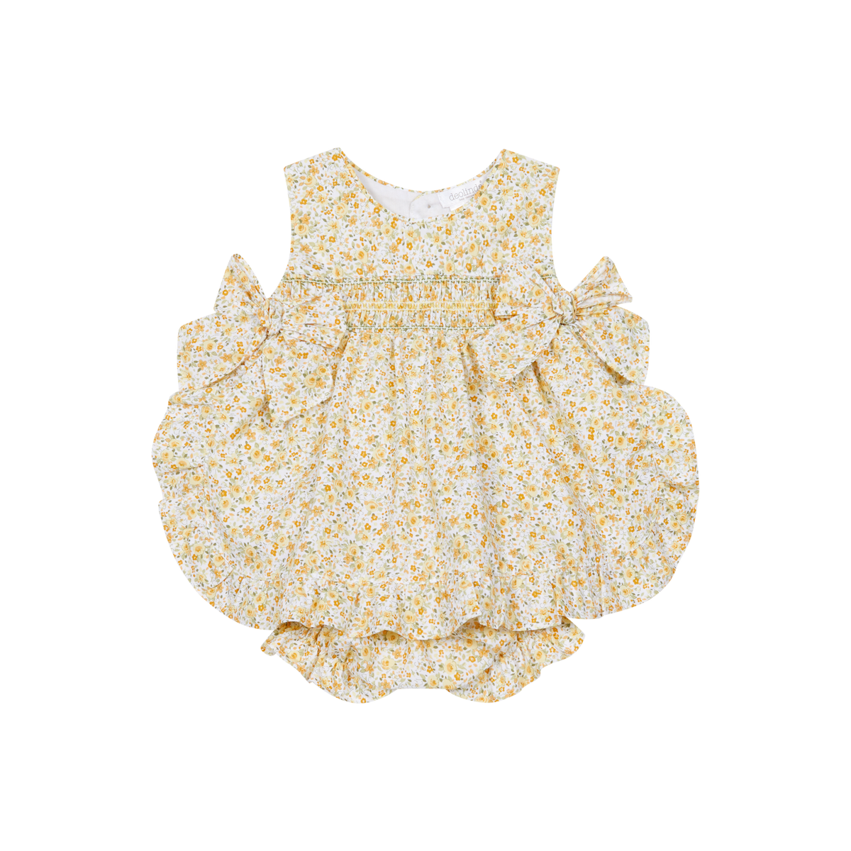 Deolinda Sol girls yellow floral dress and knickers 26315