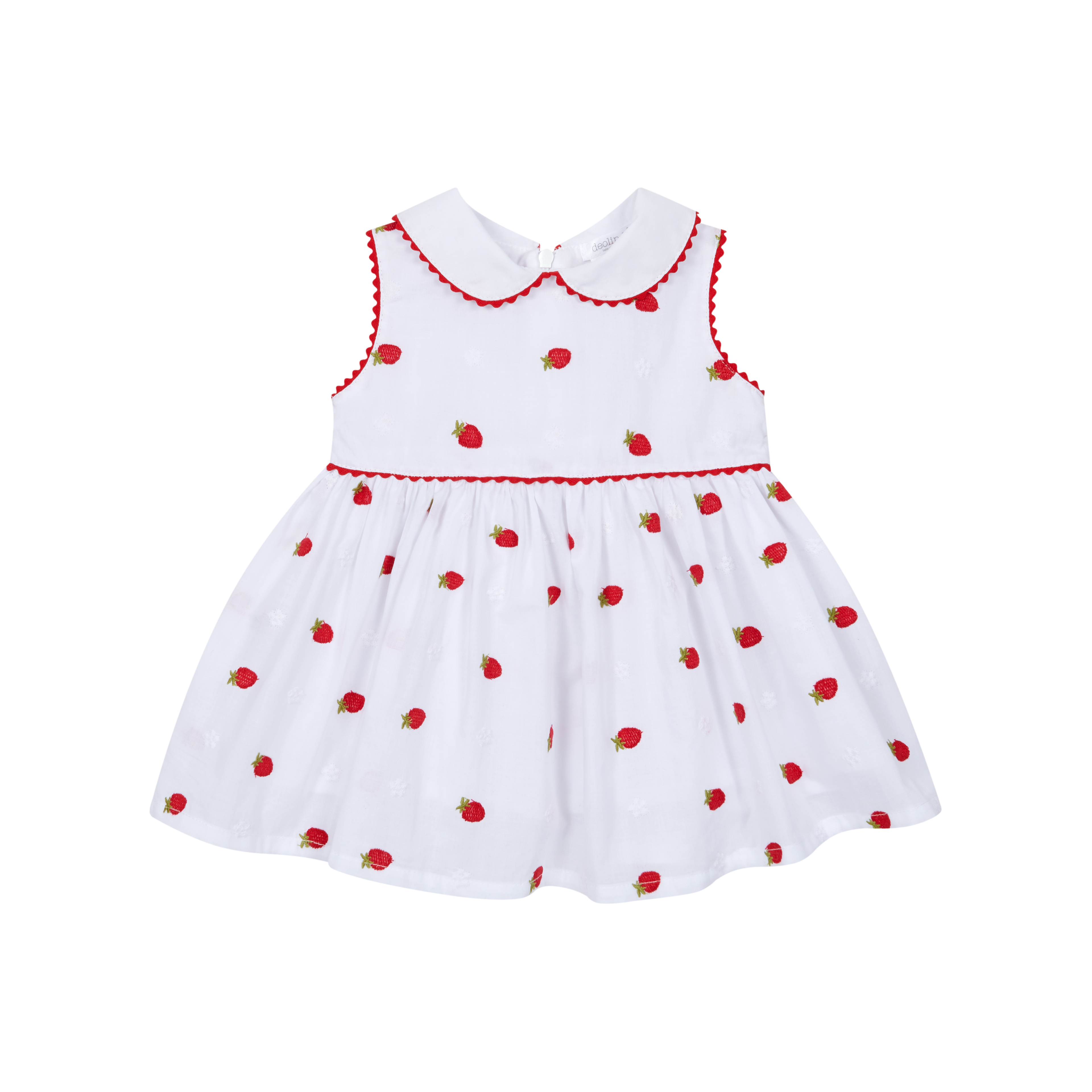 DEOLINDA Pavlova Girls White & Red Strawberry Dress - 26406