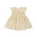DEOLINDA Sol Girls Yellow Floral Smocked Sun Dress - 26416