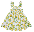 DEOLINDA Sorrento Girls Lemon Print Sun Dress - 26428