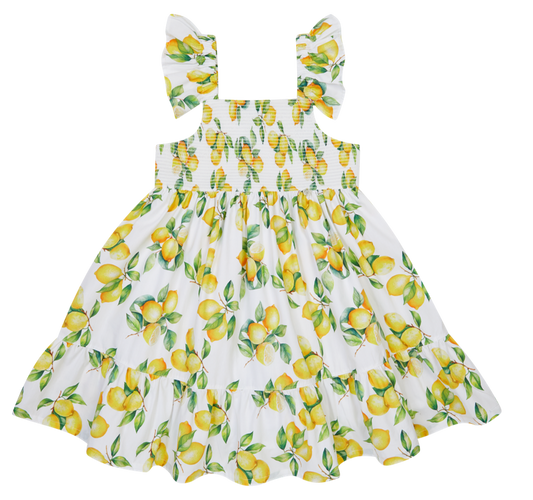 Deolinda Sorrento girls lemon print sun dress 26428