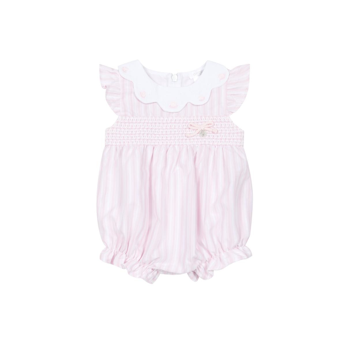 Deolinda California girls pink striped romper 26508