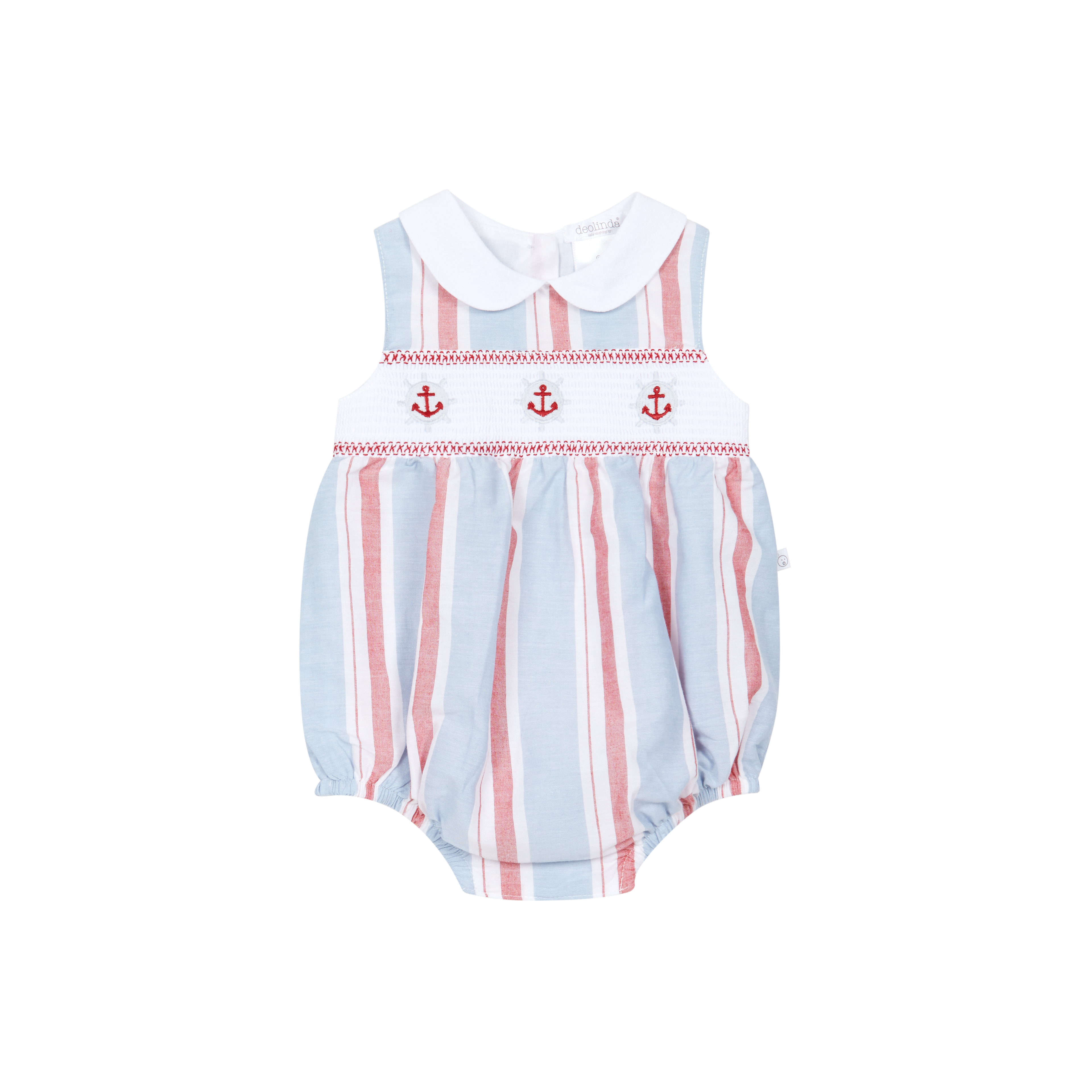 DEOLINDA Copacabana Boys Blue & Red Stripe Romper - 26522
