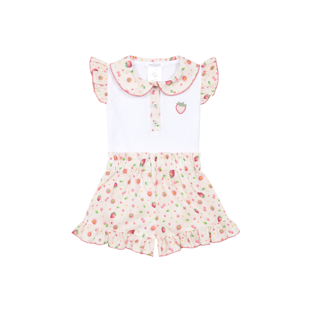 DEOLINDA Tutti Frutti Girls Strawberry Shorts Set - 26605