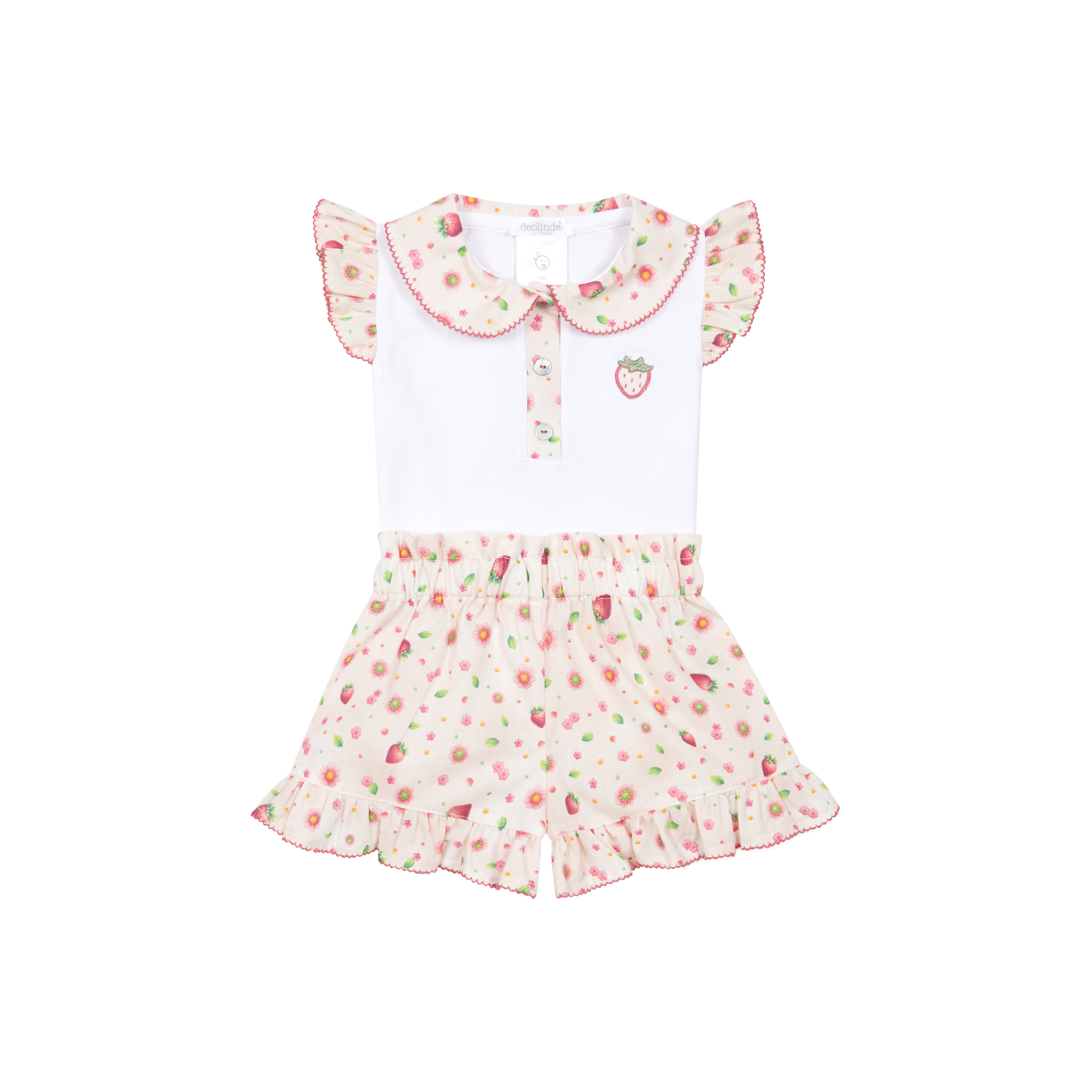 DEOLINDA Tutti Frutti Girls Strawberry Shorts Set - 26605
