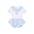 DEOLINDA Iris Girls Blue & White Floral Jam Pant Set - 26613
