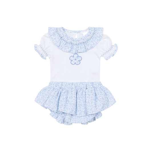 Deolinda Iris girls blue and white floral jam pant set 26613