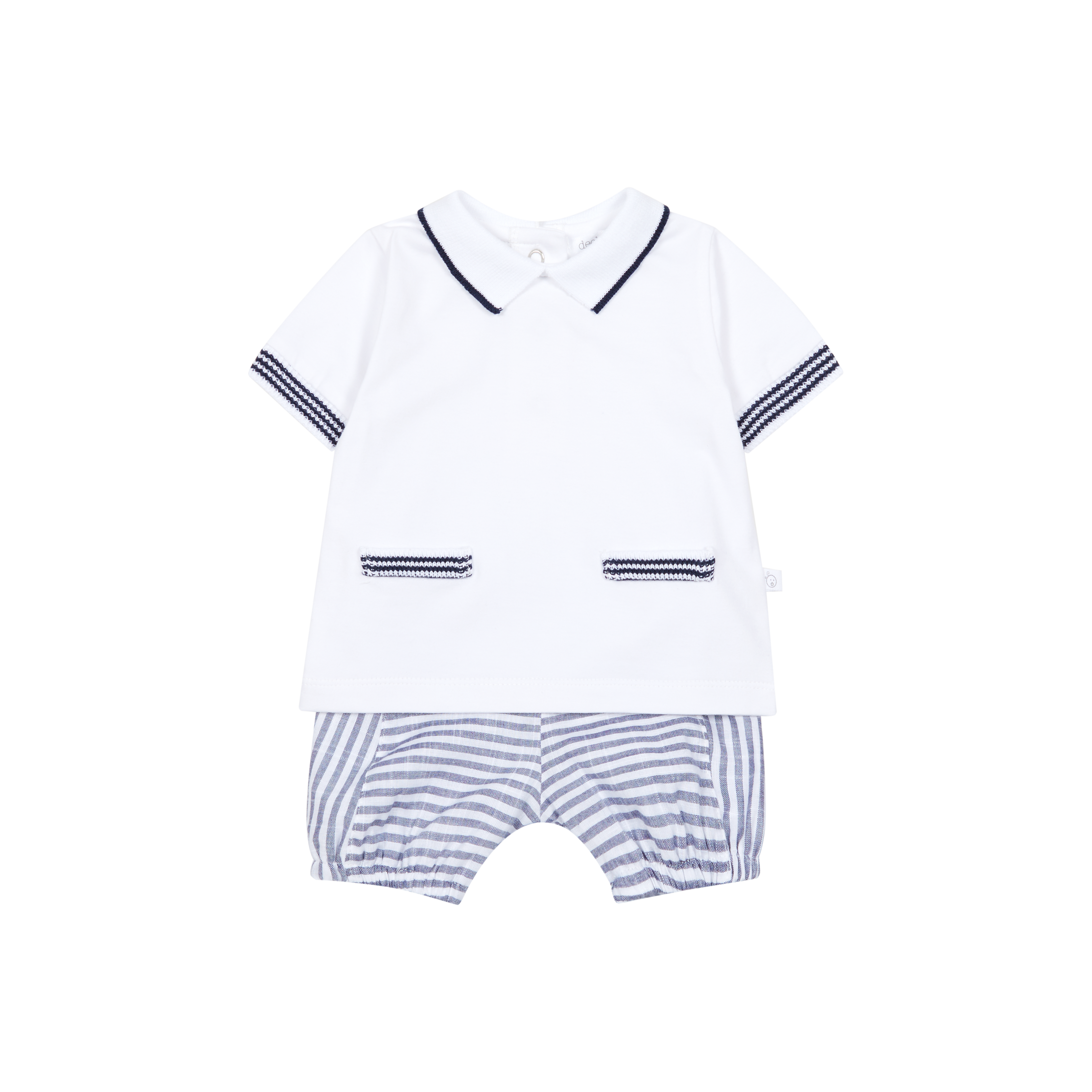 DEOLINDA Astra Boys Navy & White Short Set - 26615