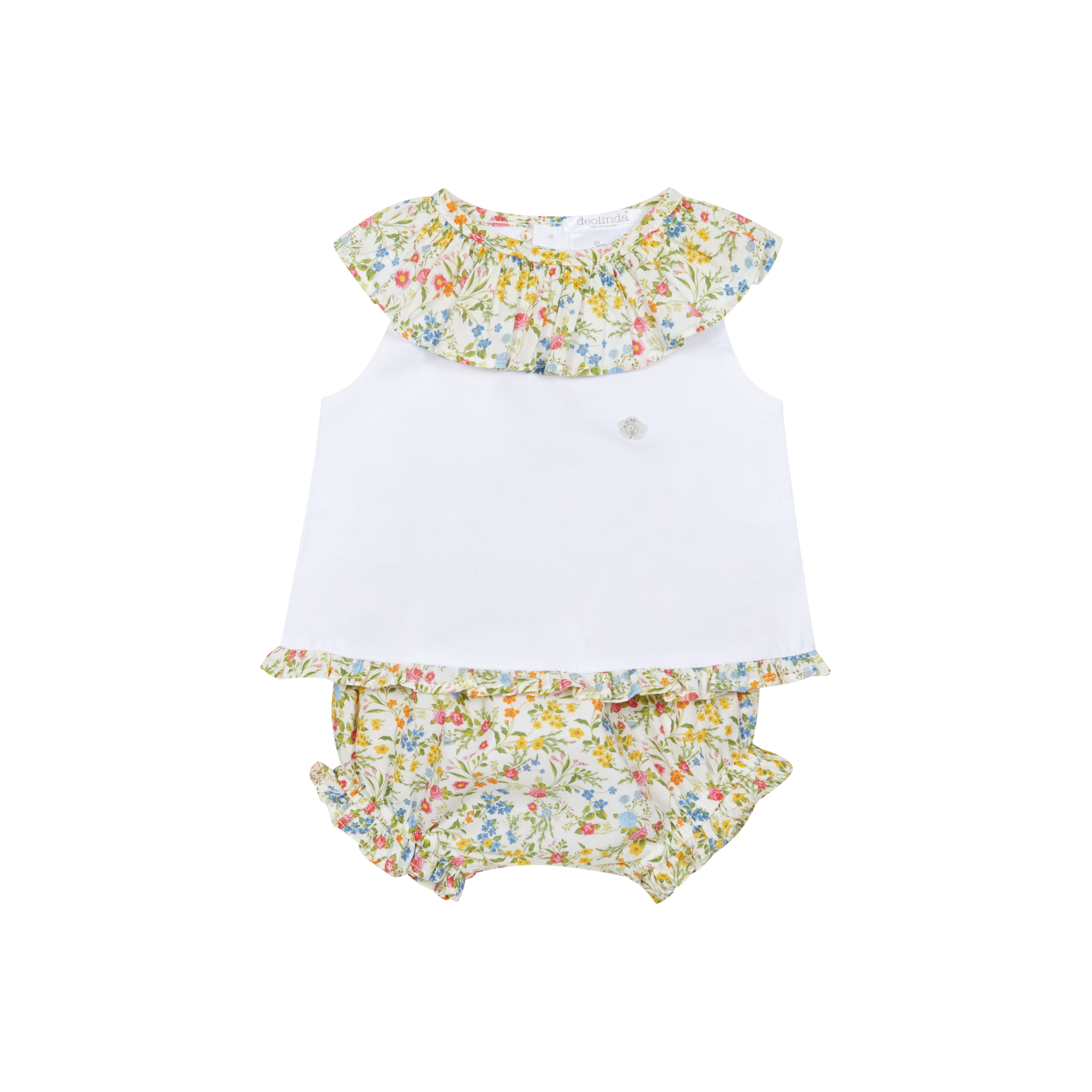 DEOLINDA Flora Girls Lemon Floral Jam Pant Set - 26634