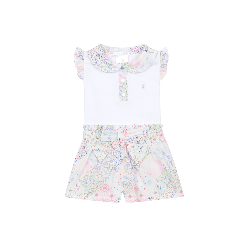 DEOLINDA Sugar Girls Pastel Floral Shorts Set - 26636