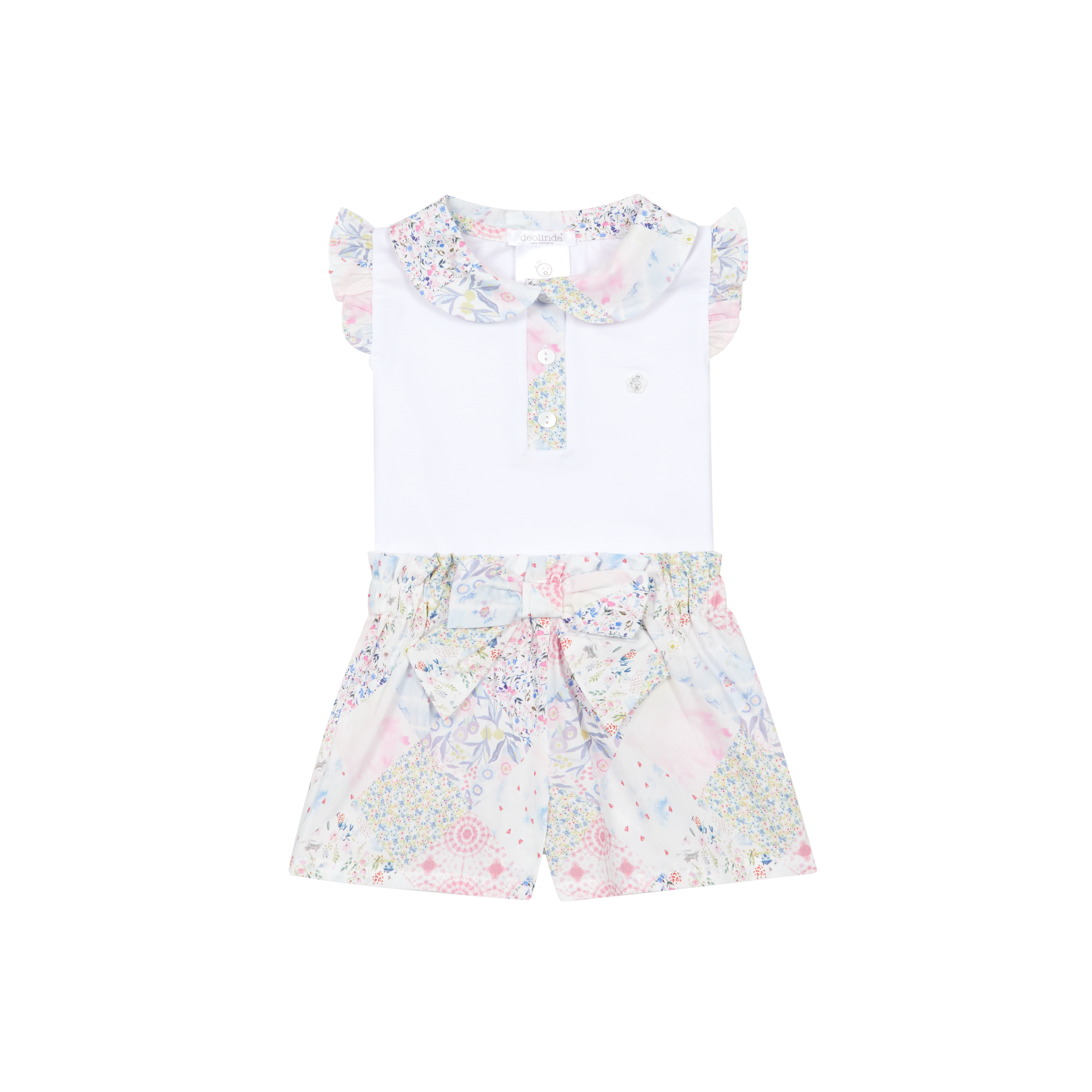 DEOLINDA Sugar Girls Pastel Floral Shorts Set - 26636