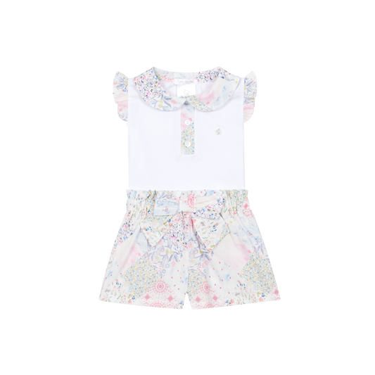 Deolinda Sugar girls pastel floral shorts set 26636