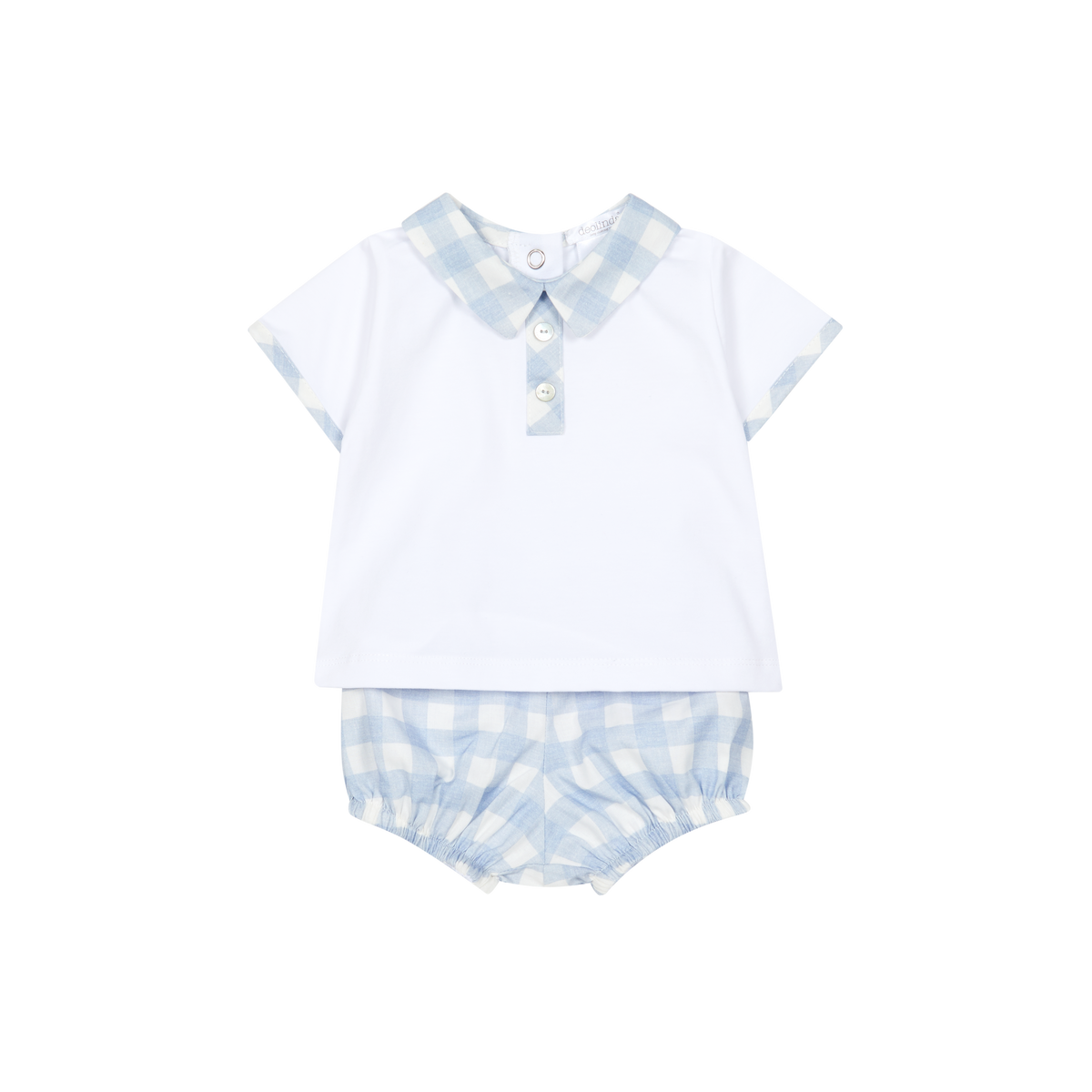 Deolinda Oceano boys blue and white check jam pant set 26650