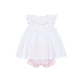 DEOLINDA Confetti Girls Pink & White Dress and Knickers - 26704