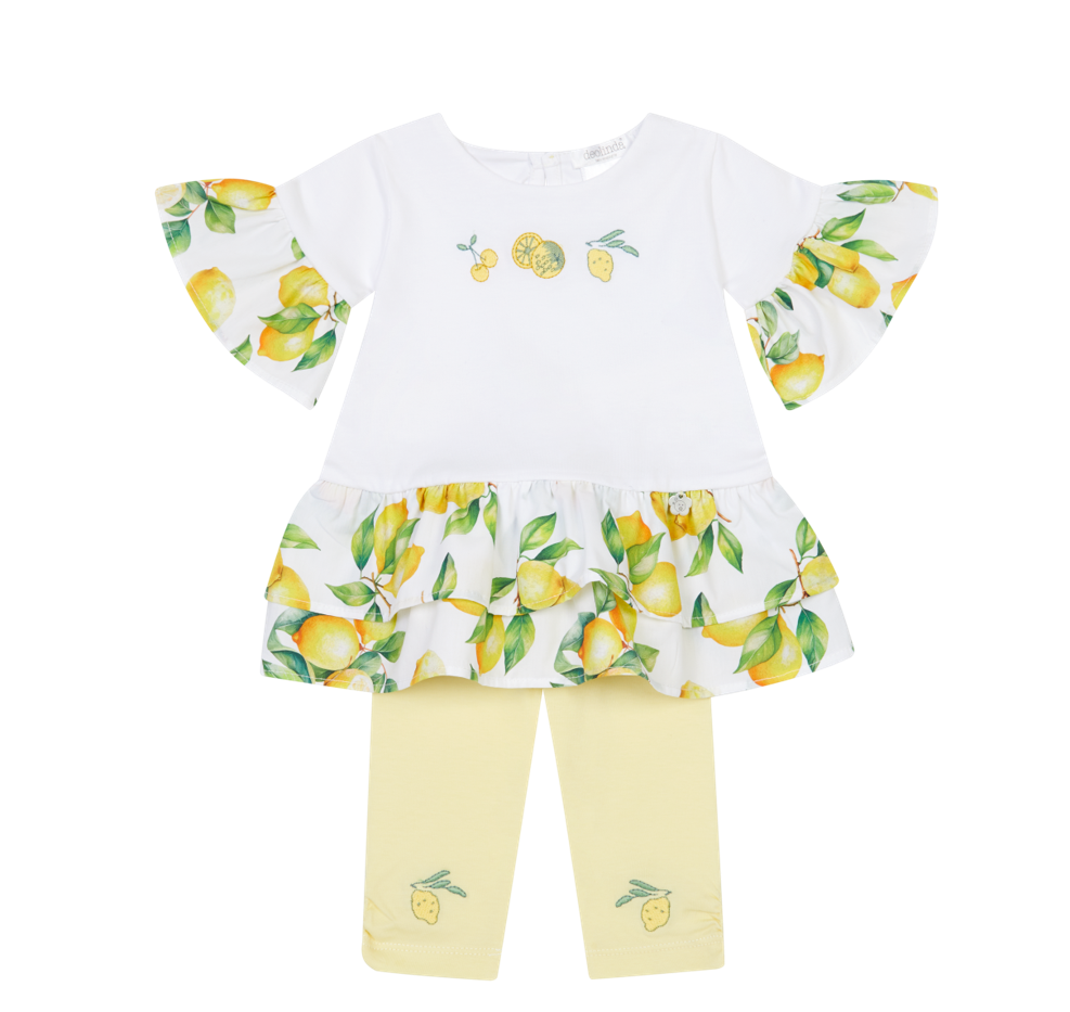 DEOLINDA Sorrento Girls Lemon Print Leggings Set - 26747