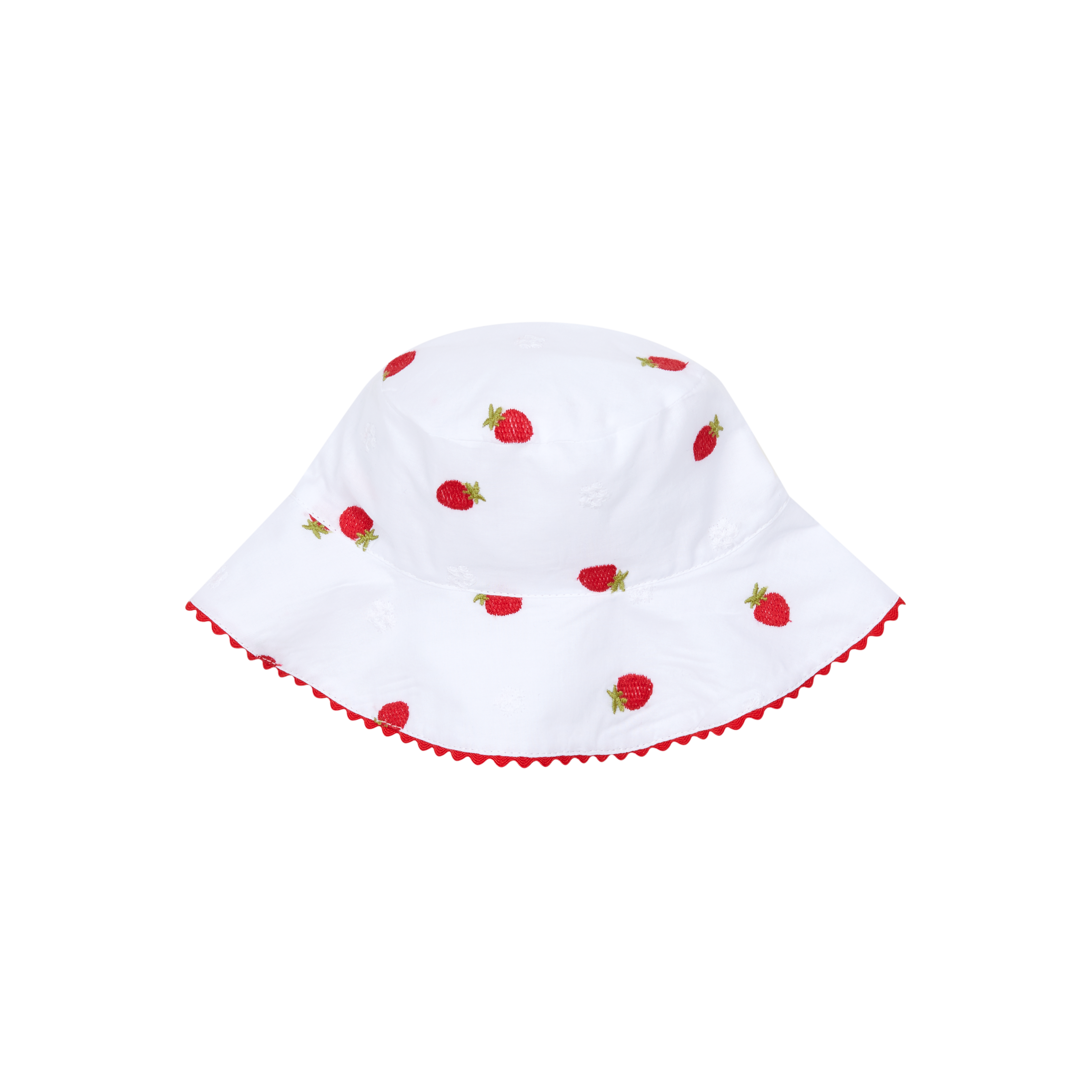 DEOLINDA Pavlova Girls White & Red Strawberry Sun Hat - 26C01