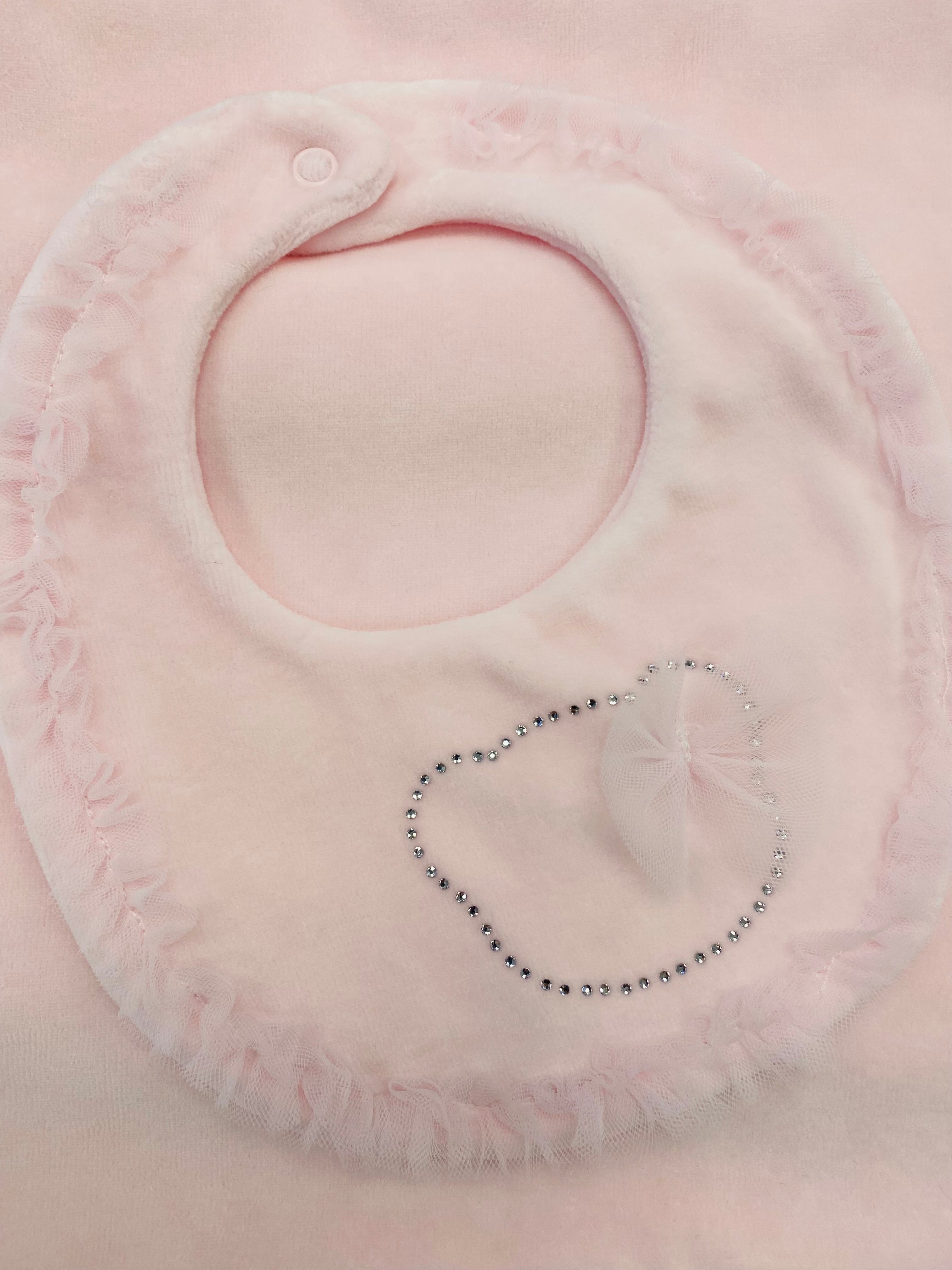 AW25 DEOLINDA Superstar Girls Pink Tulle & Diamante Bib - 25B05