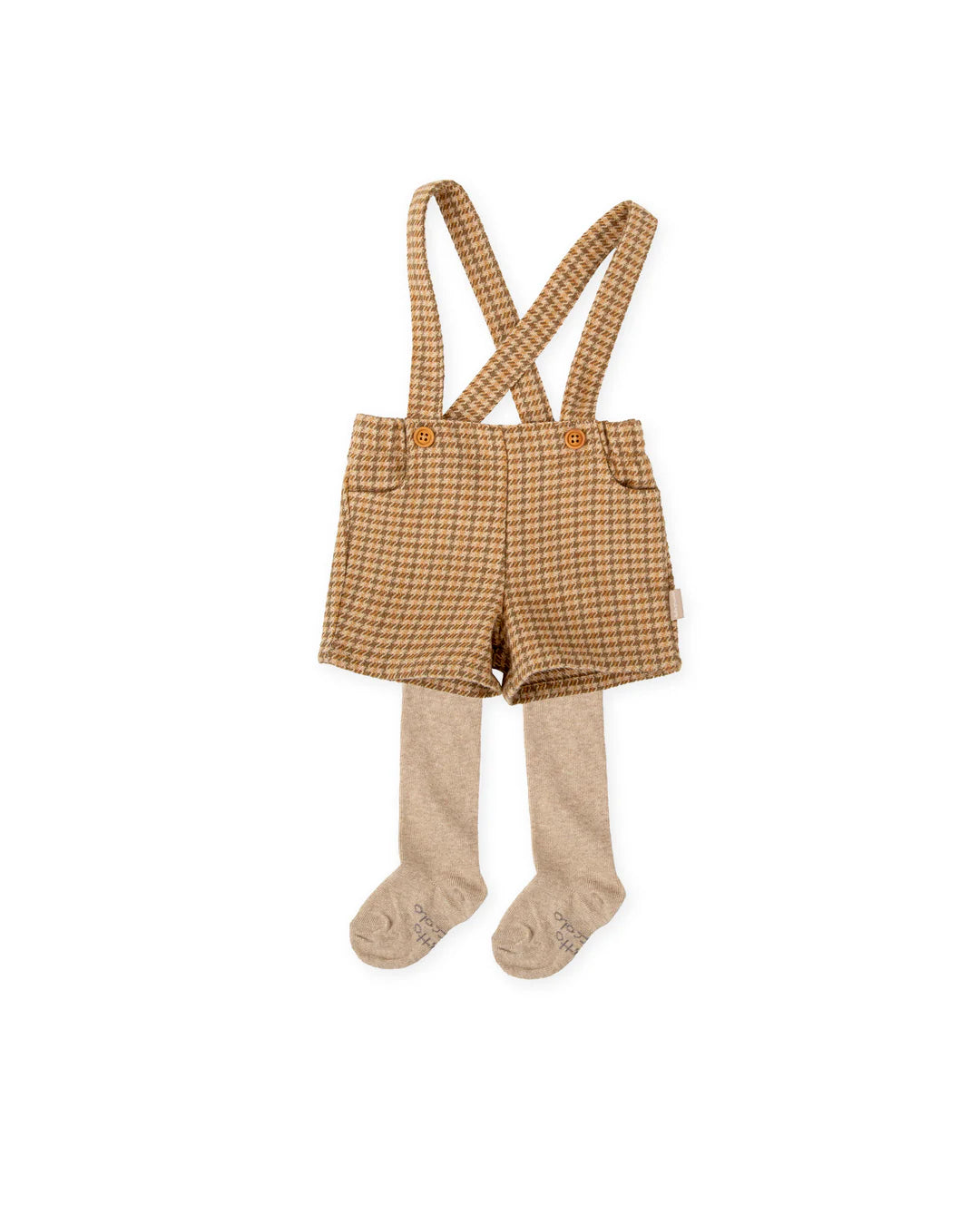 AW25 TUTTO PICCOLO Boys Camel & Mustard Short Set with Cardigan
