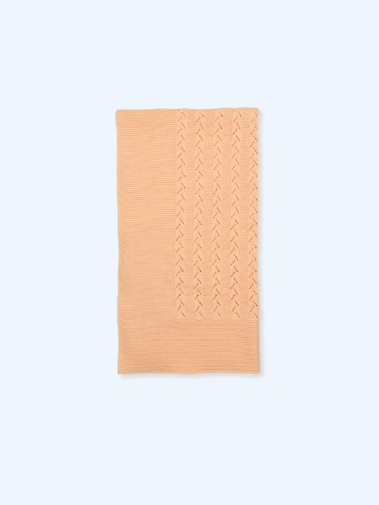 MAC ILUSION SS25 Showy Girls Peach Knitted Blanket - TO90