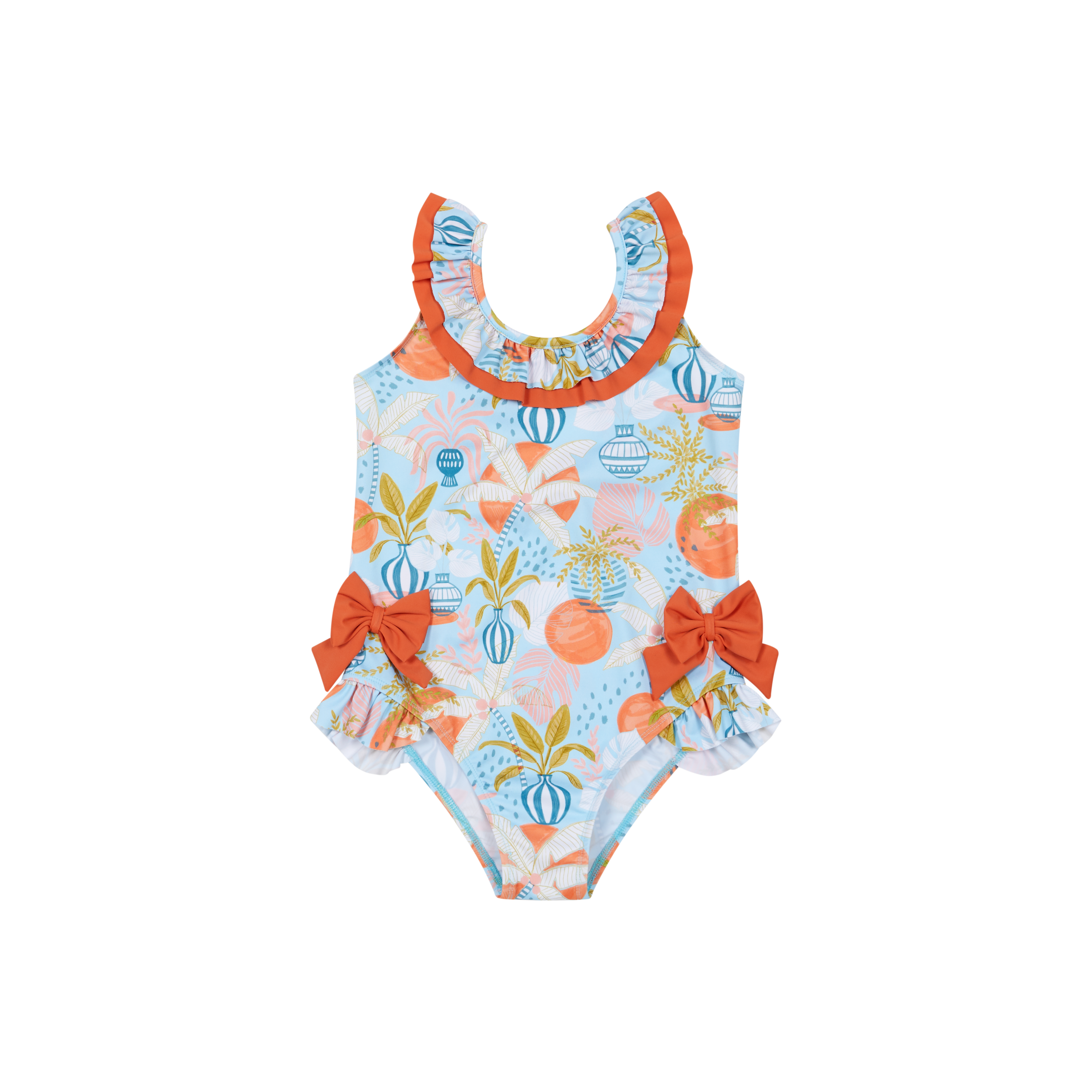 DEOLINDA Palm Girls Coral Swimsuit - 2601