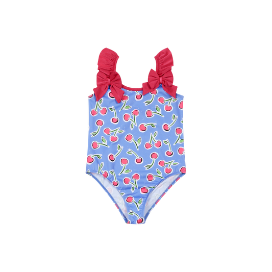Deolinda Cherry girls blue and pink swimsuit 26010