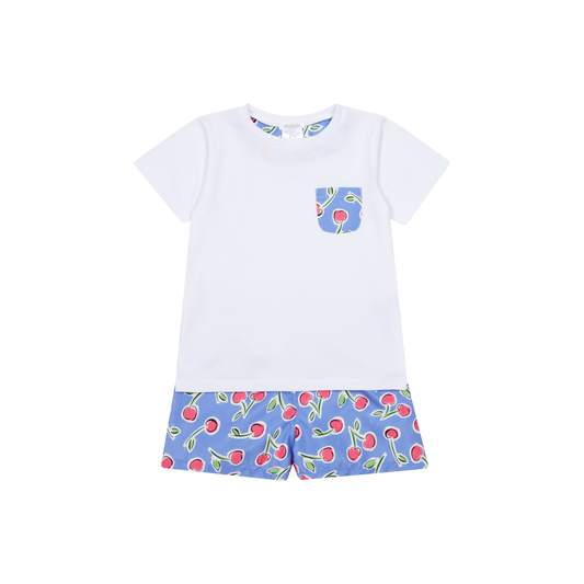 Deolinda Cherry boys T-shirt and swimming trunks 26012