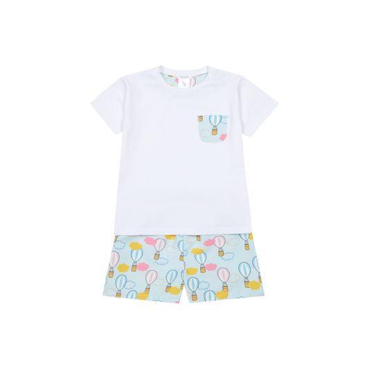 Deolinda Hot Air Balloon boys T-shirt and swimming trunks 2607