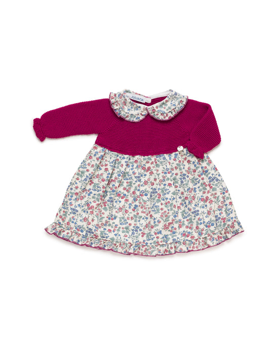 AW25 JULIANA Ritmo Girls Fuchsia Pink Floral Dress - 25648