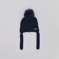 PRE-ORDER RAHIGO Navy Pom Pom Hat with Ear Flaps