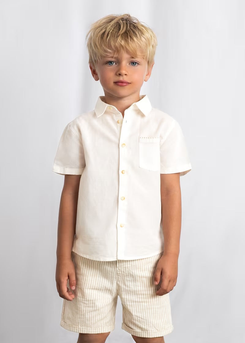 MAYORAL Boys Oat Stripe Shorts Set - 3217
