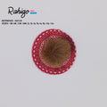 RAHIGO Red & Cream Girls Fur Pom Pom Beret - 262133
