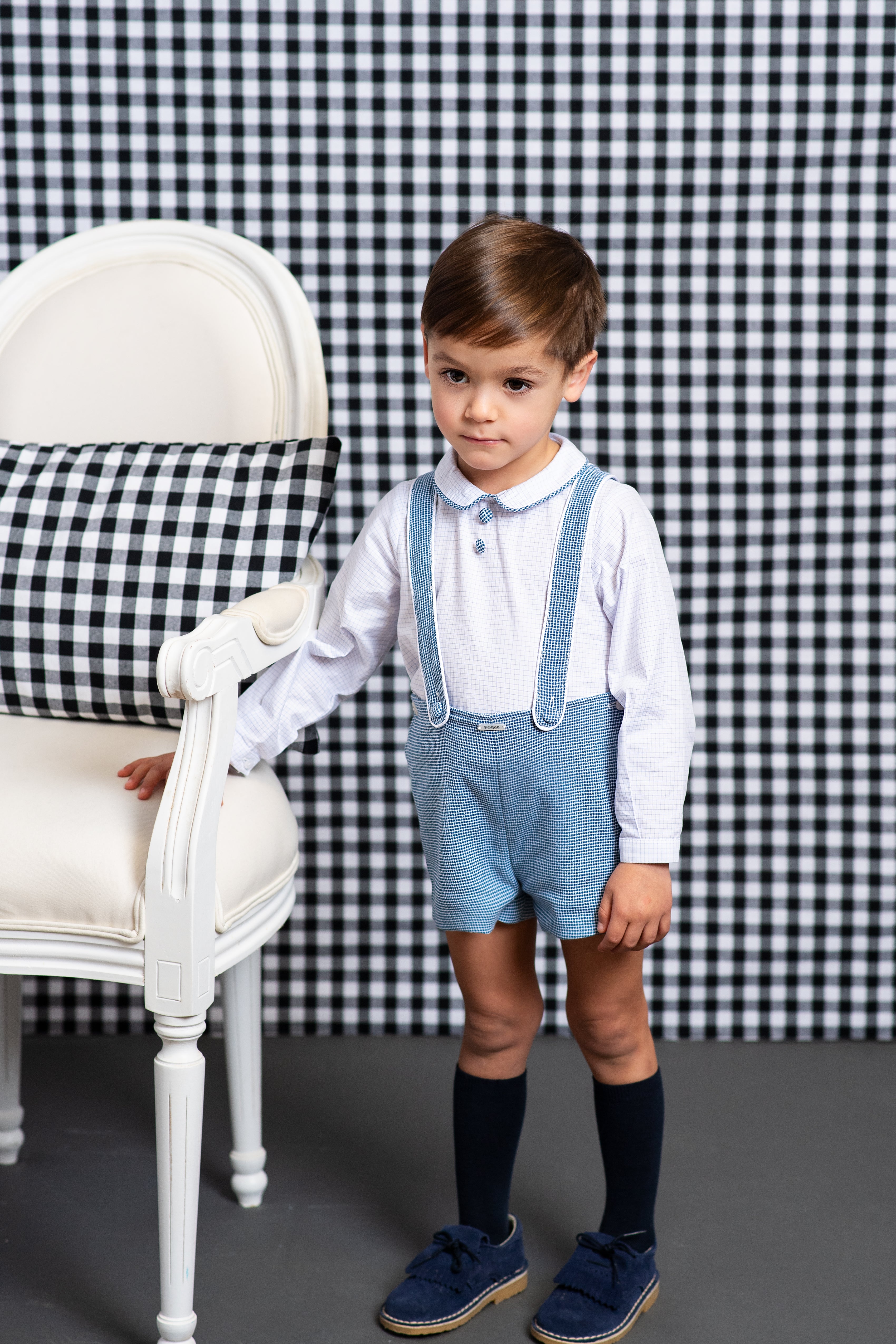 AW24 FOQUE Klein Light Blue Boys Short Set - CLEARANCE SALE