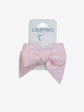 CALAMARO Sil Girls Pink Quilted Hair Bow Clip 