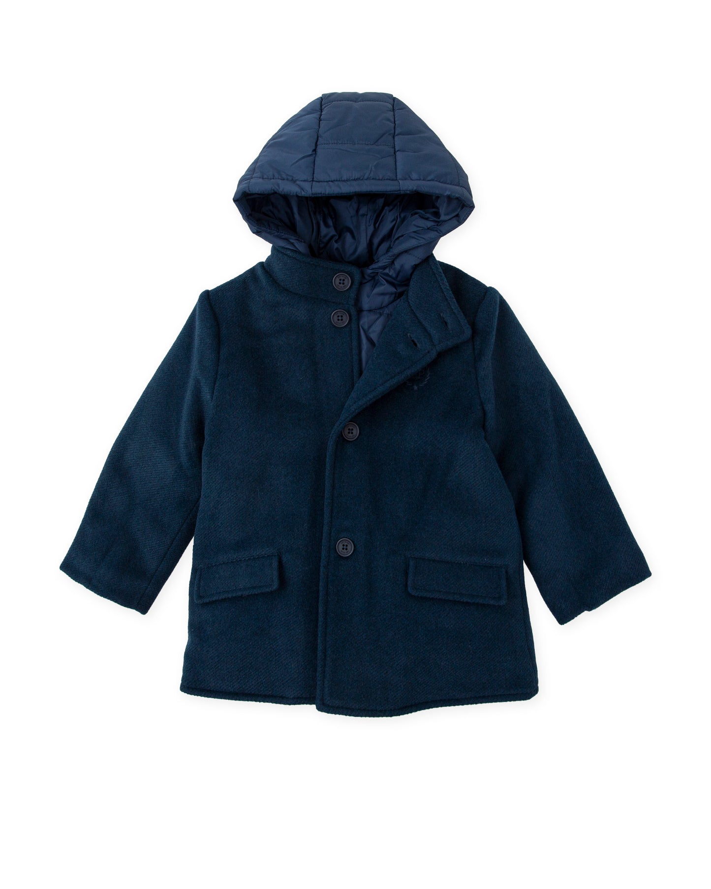 TUTTO PICCOLO AW24 Fuego Boys Navy Padded Duffle Coat