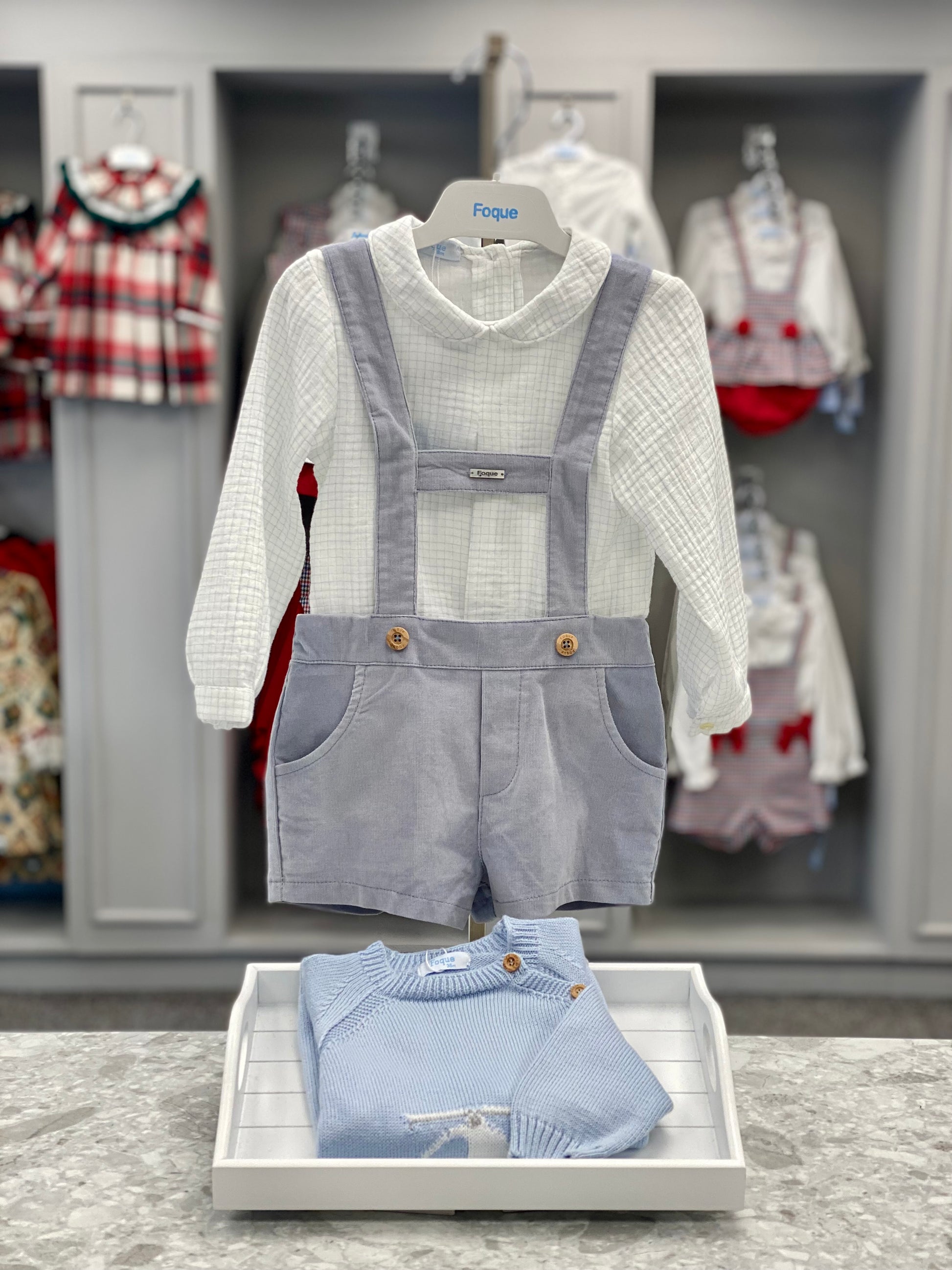 Foque Baby Clothes Foque Summer 2023 Baby Boy Green And White Set