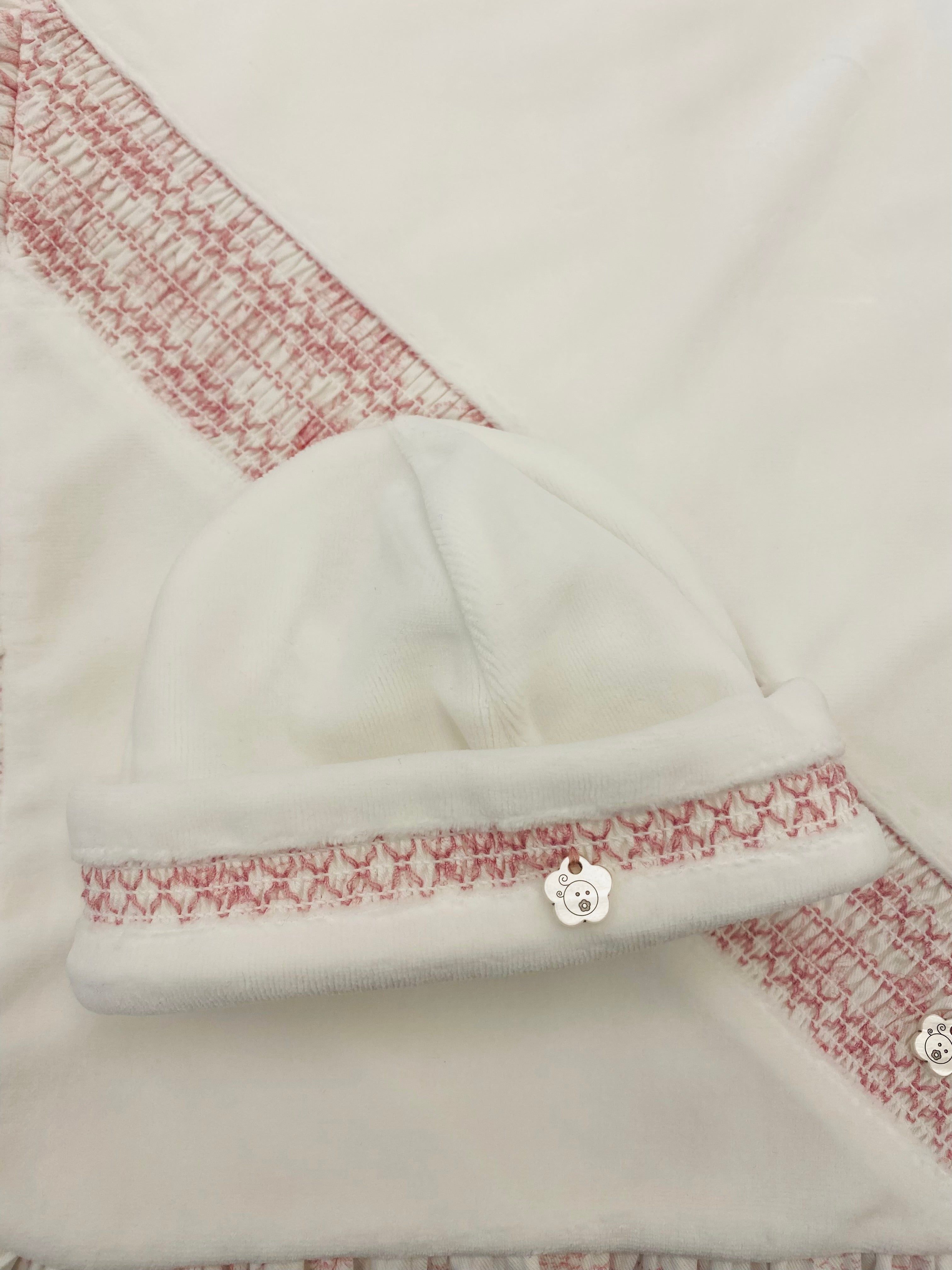 AW25 DEOLINDA Romera Girls Ivory & Pink Hat - 25G13