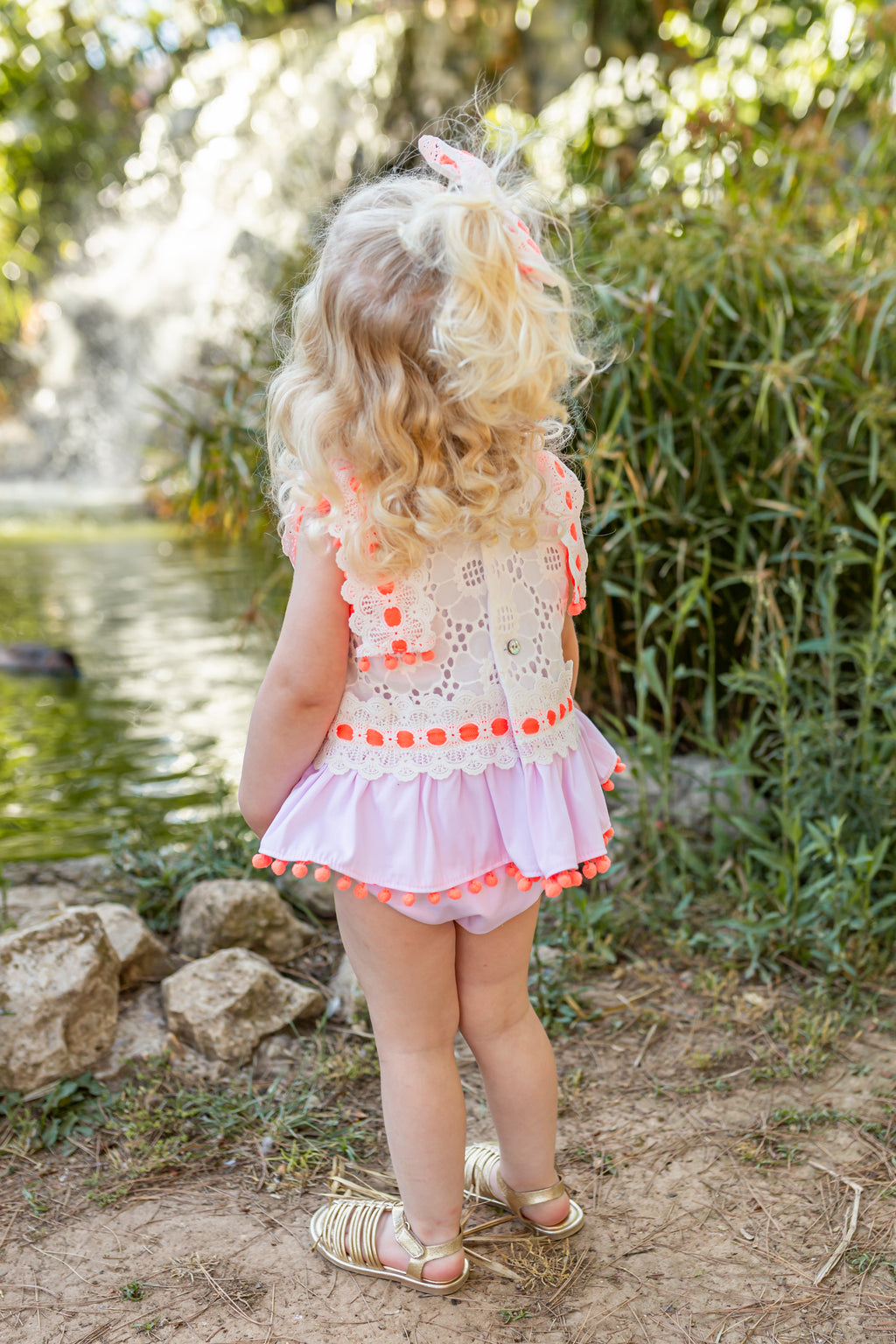 NAXOS SS25 Neon Girls Pink & Orange Tulle Dress & Knickers - CLEARANCE SALE