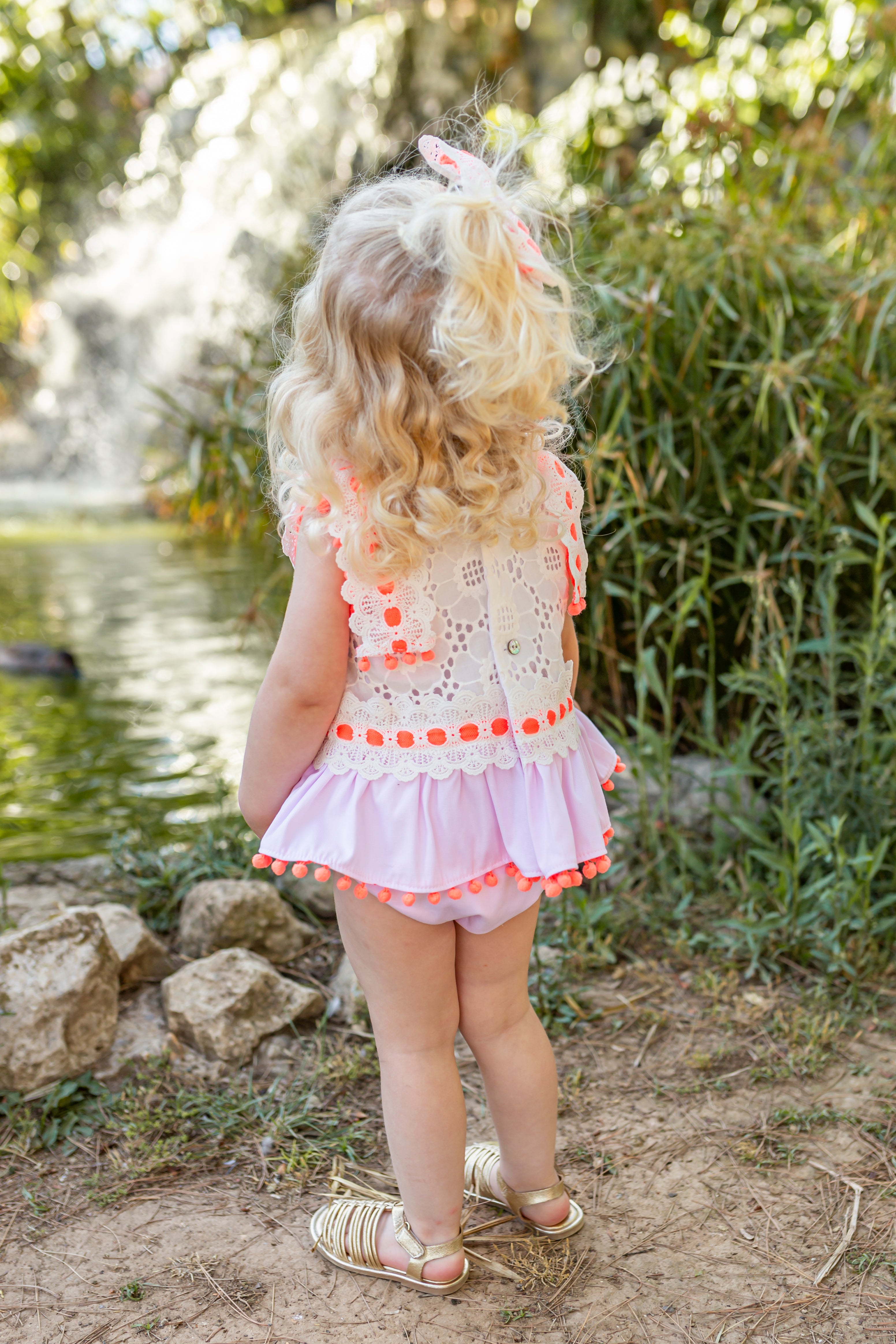 NAXOS SS25 Neon Girls Pink & Orange Tulle Dress & Knickers - CLEARANCE SALE